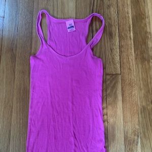 Pink Ribbed Tank Top
